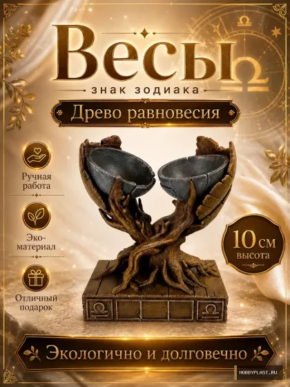 Весы «Древо равновесия» — общий вид, авторская фигурка HobbyPlast